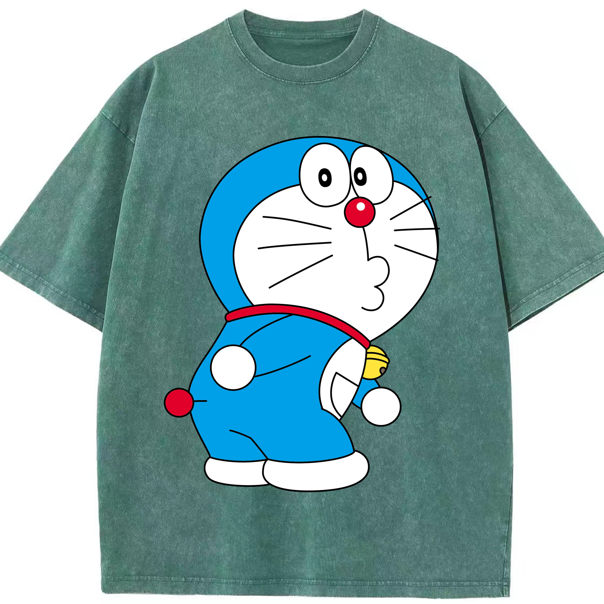 （画像用） ドラえもん Doraemon 綿100% ヴィンテージ風 半袖Tシャツ（フロントプリント）